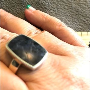 blue lapis and sterling silver ring